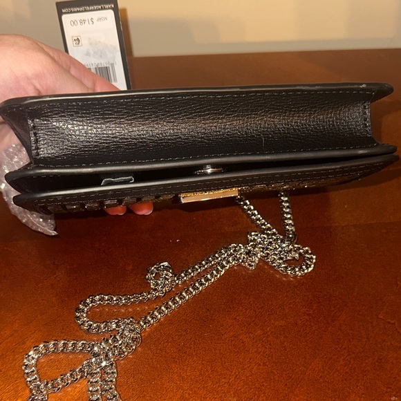 Karl Lagerfeld Black and Silver Crossbody Bag - Picture 6 of 6